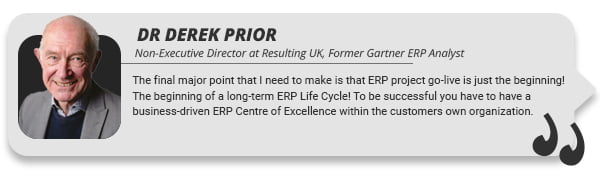 Dr Derek Prior. former Gartner ERP Analyst